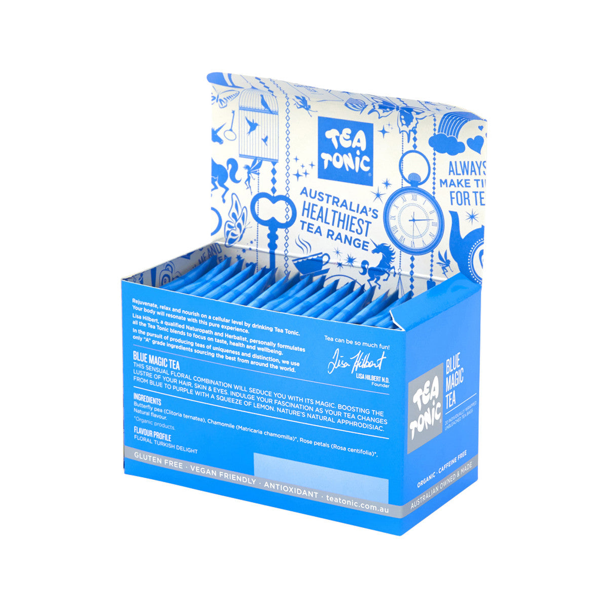 Tea Tonic Organic Blue Magic Tea x 20 Tea Bags - Cutprice Online