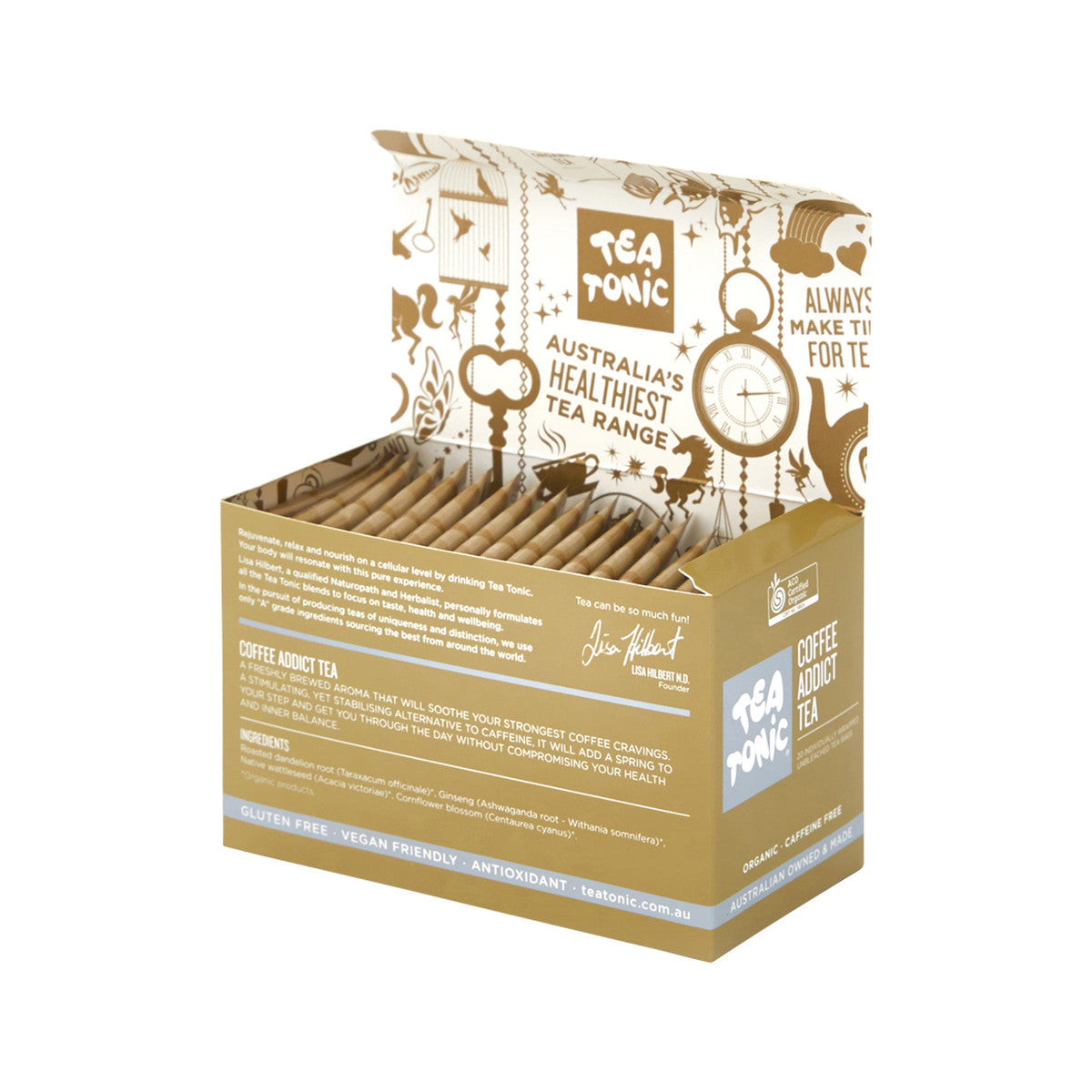 Tea Tonic Organic Coffee Addict Tea x 20 Tea Bags - Cutprice Online