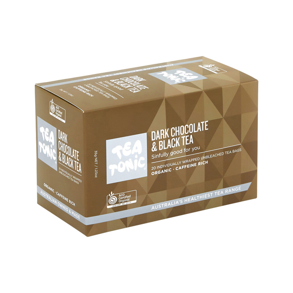 Tea Tonic Organic Dark Chocolate & Black Tea x 20 Tea Bags - Cutprice Online