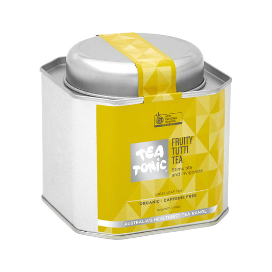 Tea Tonic Organic Fruity Tutti Tea Caddy Tin 200g - Cutprice Online