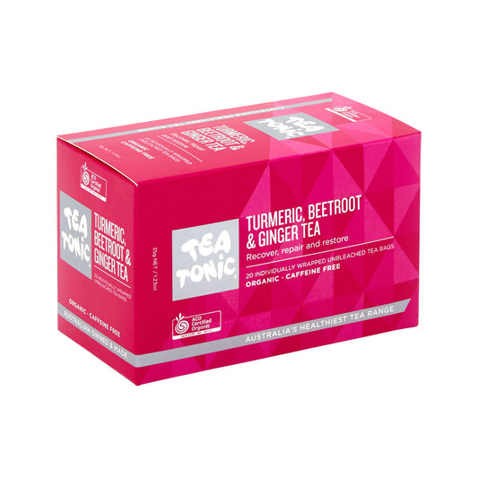 Tea Tonic Organic Turmeric Beetroot & Ginger Tea x 20 Tea Bags - Cutprice Online