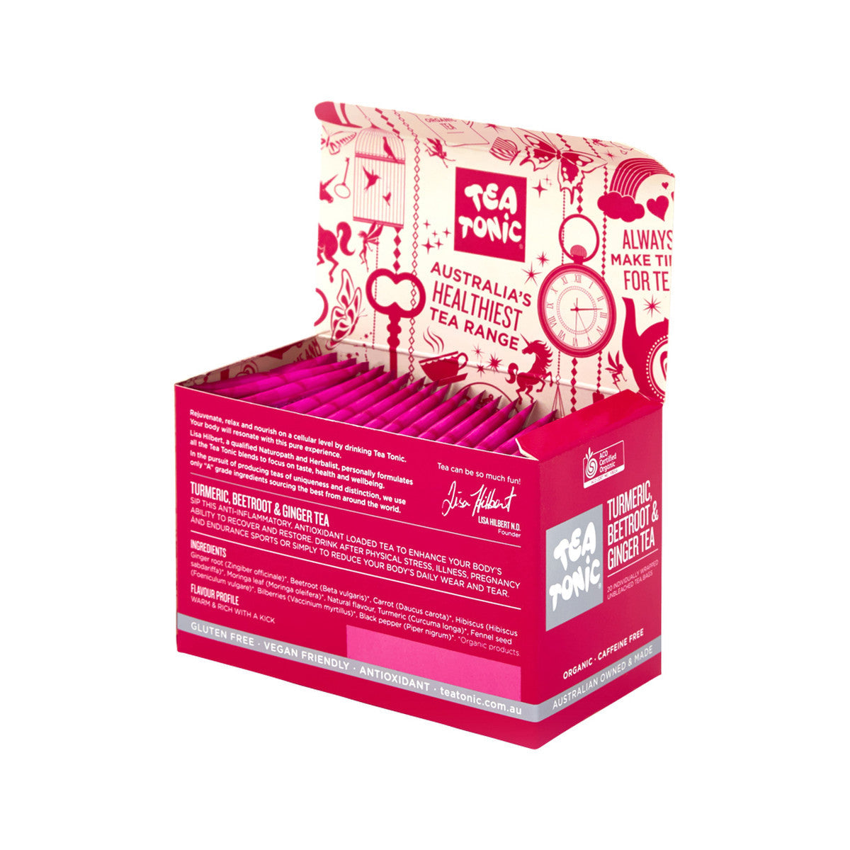 Tea Tonic Organic Turmeric Beetroot & Ginger Tea x 20 Tea Bags - Cutprice Online