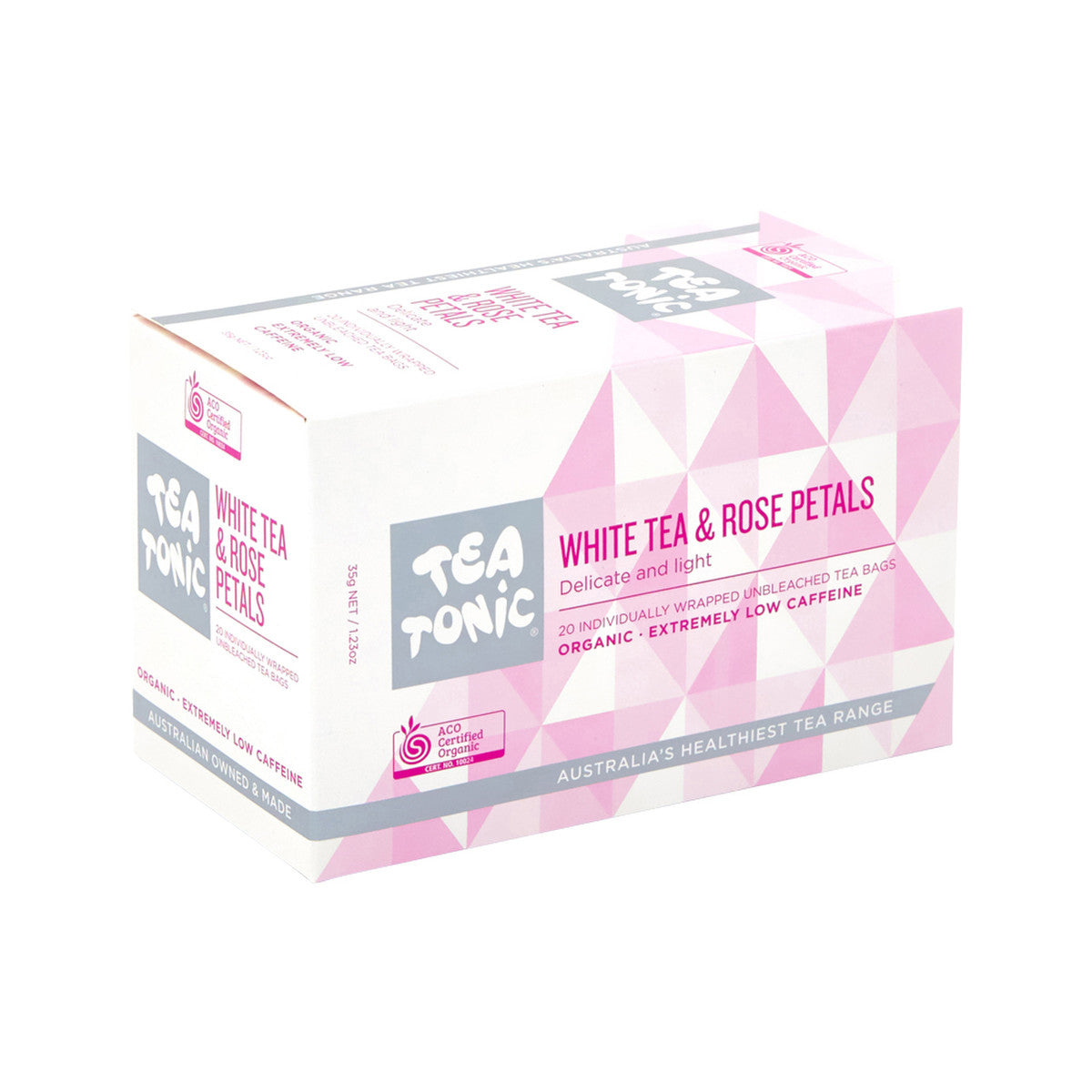 Tea Tonic Organic White Tea & Rose Petals Tea x 20 Tea Bags - Cutprice Online