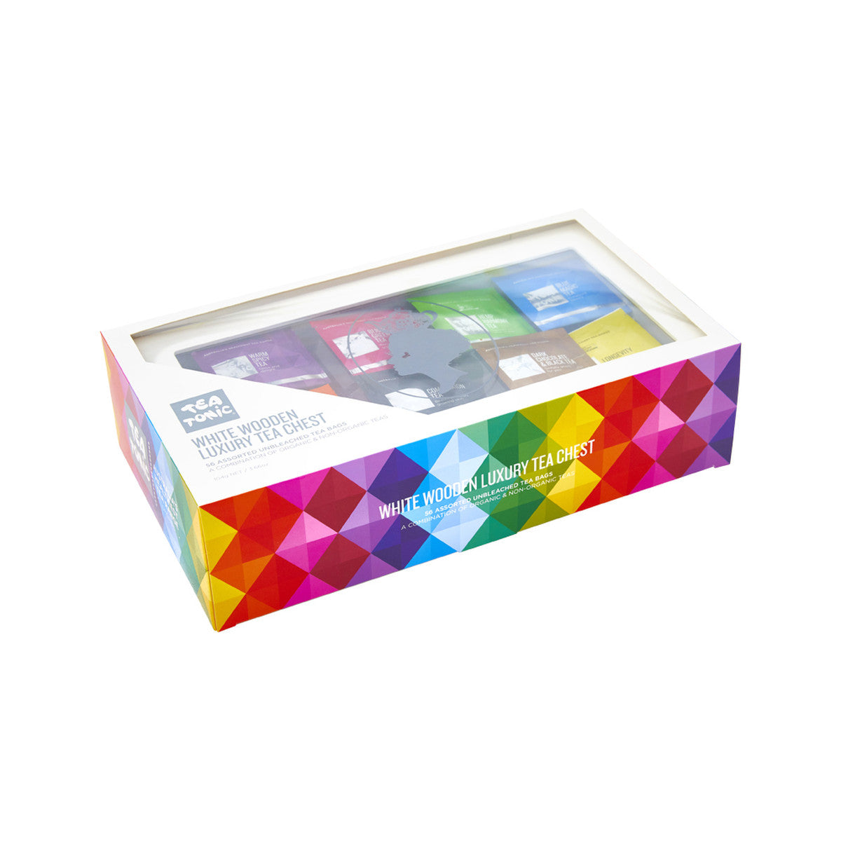 Tea Tonic Wooden Tea Chest Luxury x 56 Tea Bags - Cutprice Online