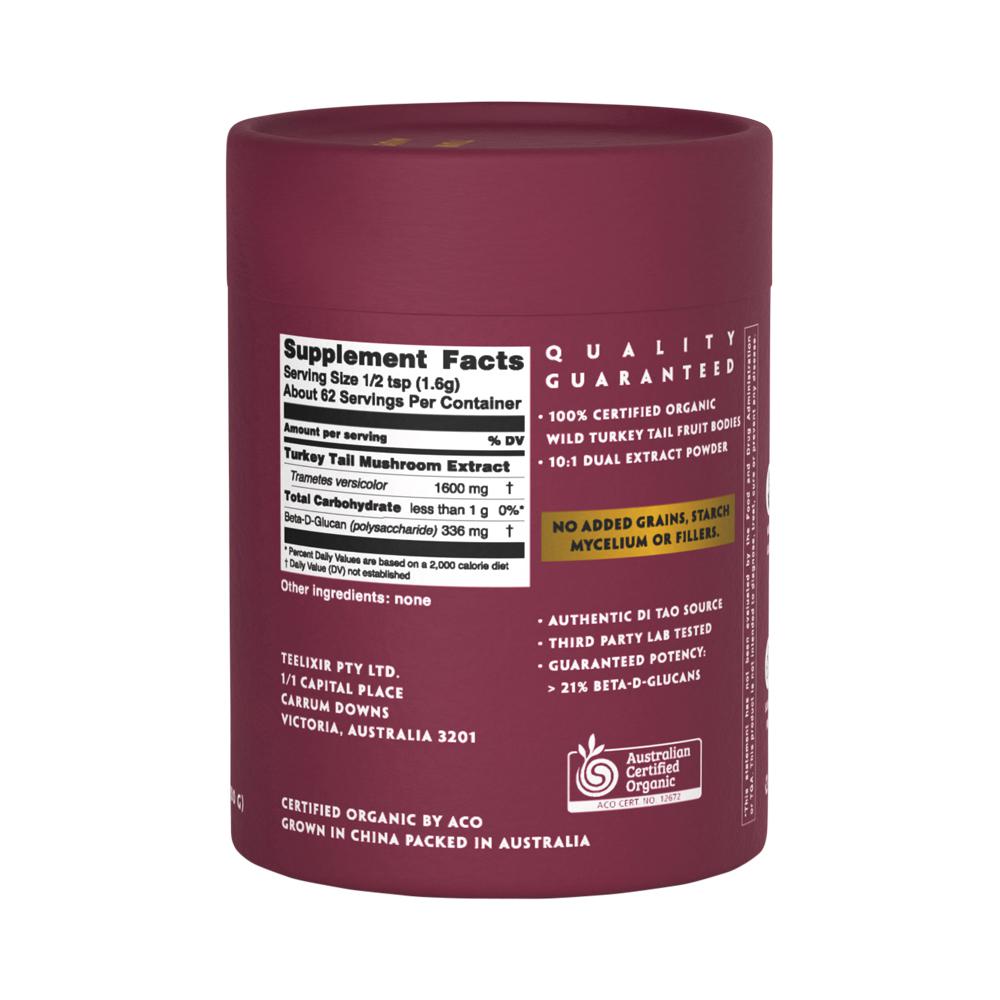 Teelixir Organic Turkey Tail Mushroom Gut/immune Strength 100g