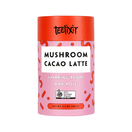 Teelixir Organic Mushroom Cacao Latte (Starring Reishi and Rose) 100g - Cutprice Online