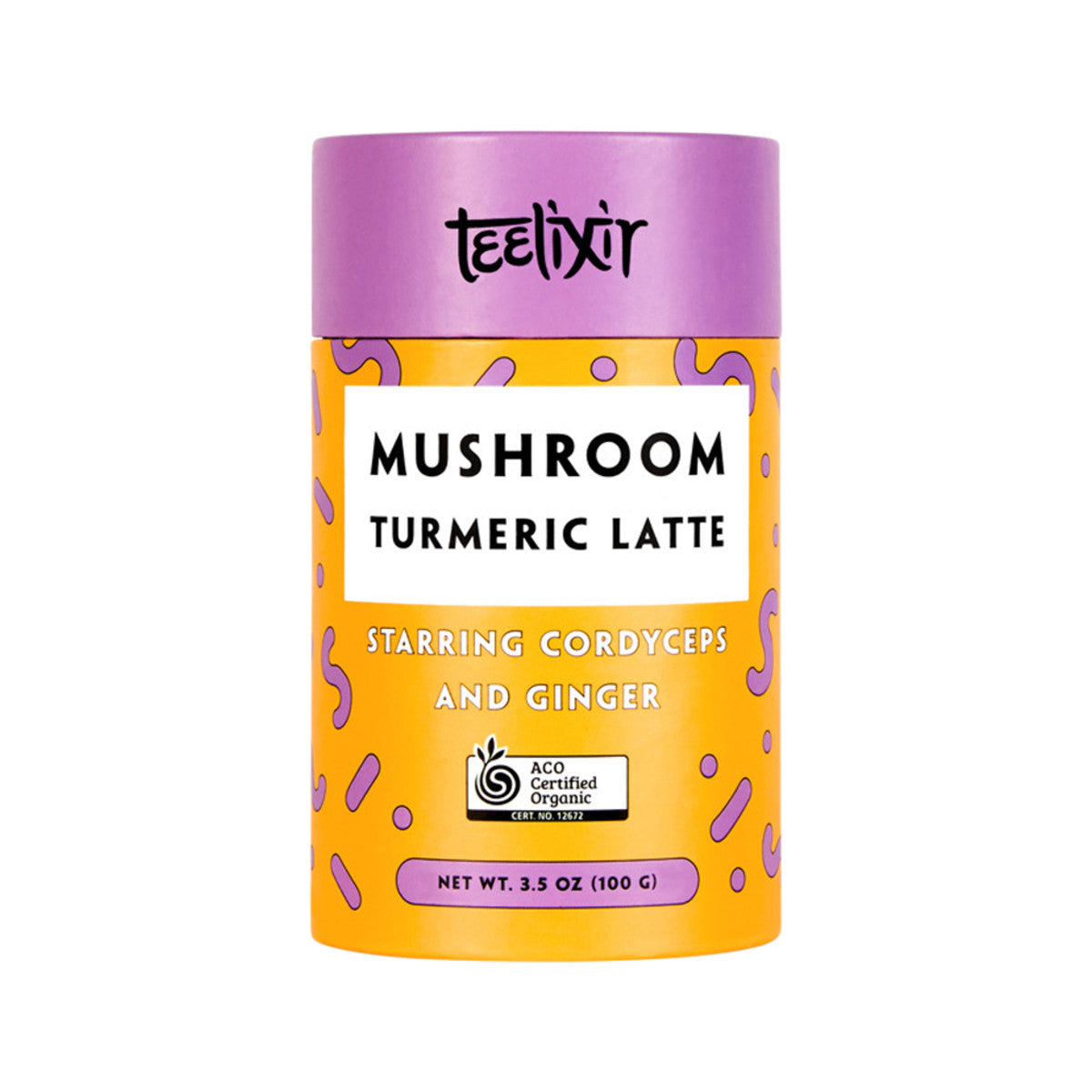 Teelixir Organic Mushroom Turmeric Latte (Starring Cordyceps and Ginger) 100g - Cutprice Online