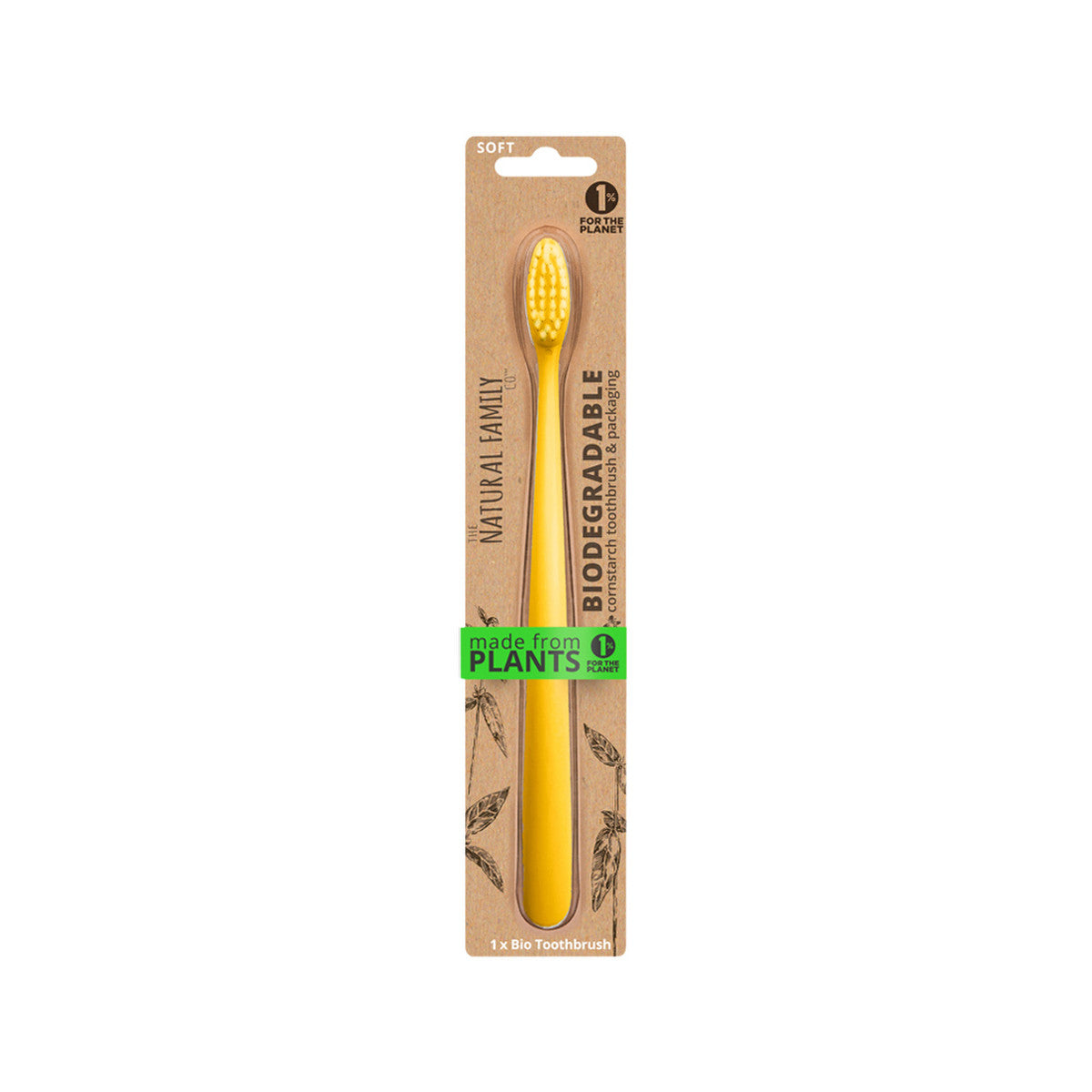 The Natural Family Co. Bio Toothbrush Neon Mixed (Pack of 8) (contains: Up To 6 Different Neon Colours - Supplied at Random) - Cutprice Online