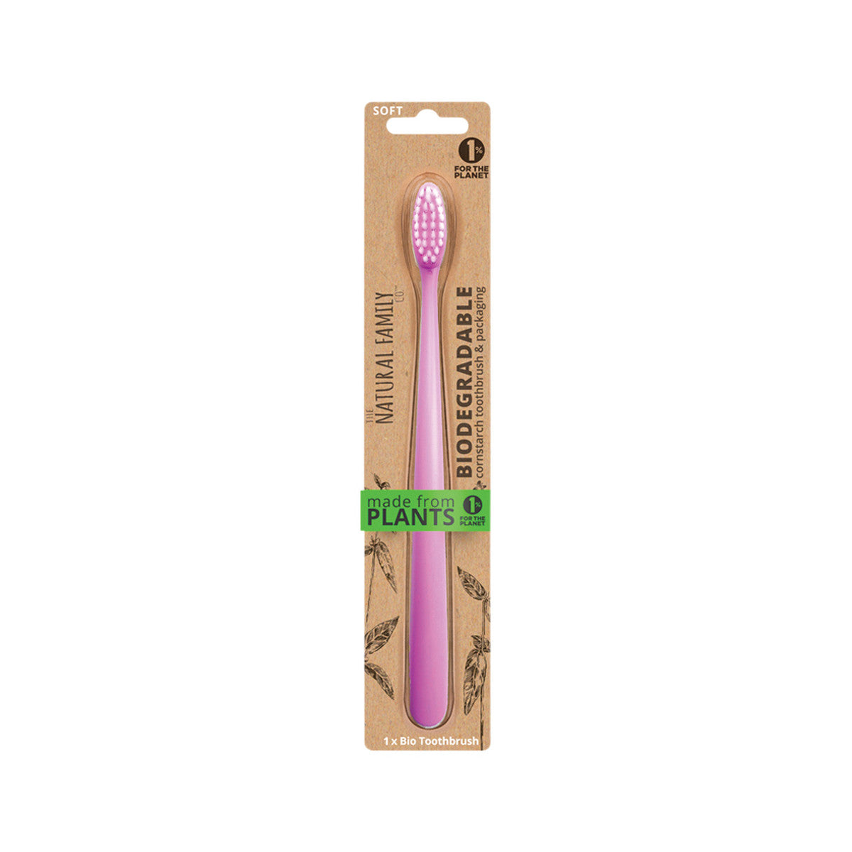 NFCO. Bio Toothbrush Neon Soft (Colours may vary) (Single)