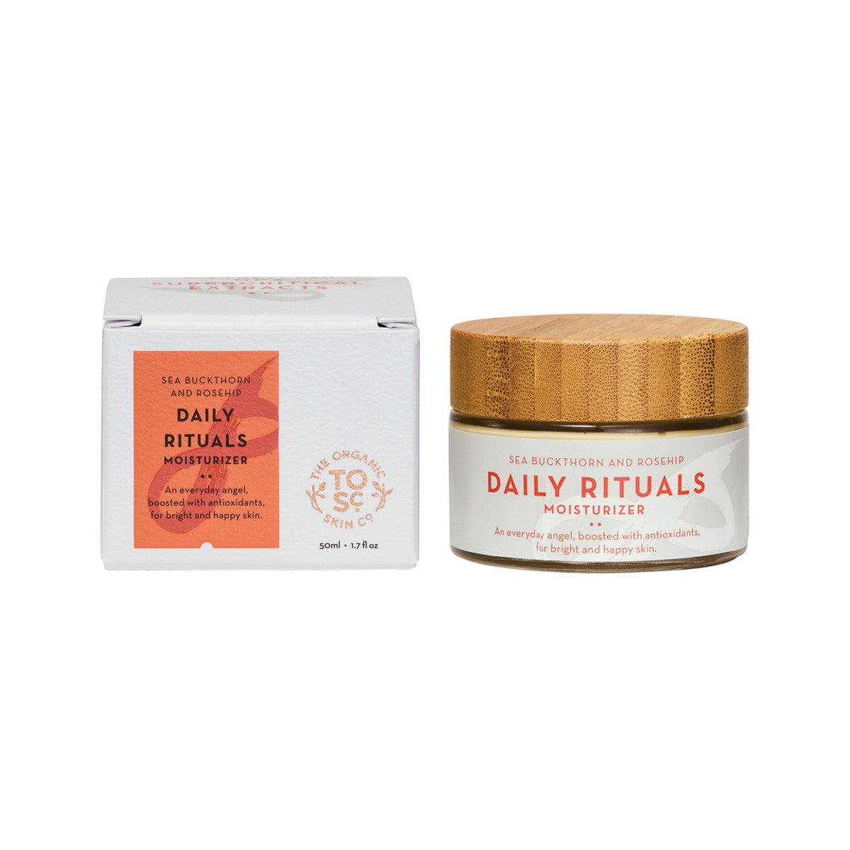 The Organic Skin Co Organic Daily Rituals Moisturiser Sea Buckthorn and Rosehip 50ml - Cutprice Online