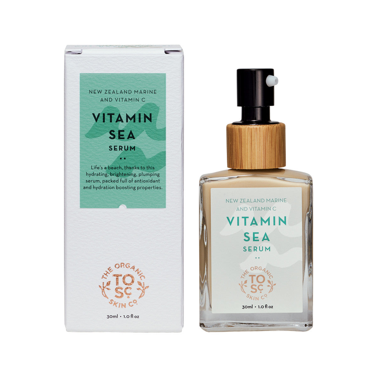The Organic Skin Co Organic Vitamin Sea Serum New Zealand Marine and Vitamin C 30ml - Cutprice Online