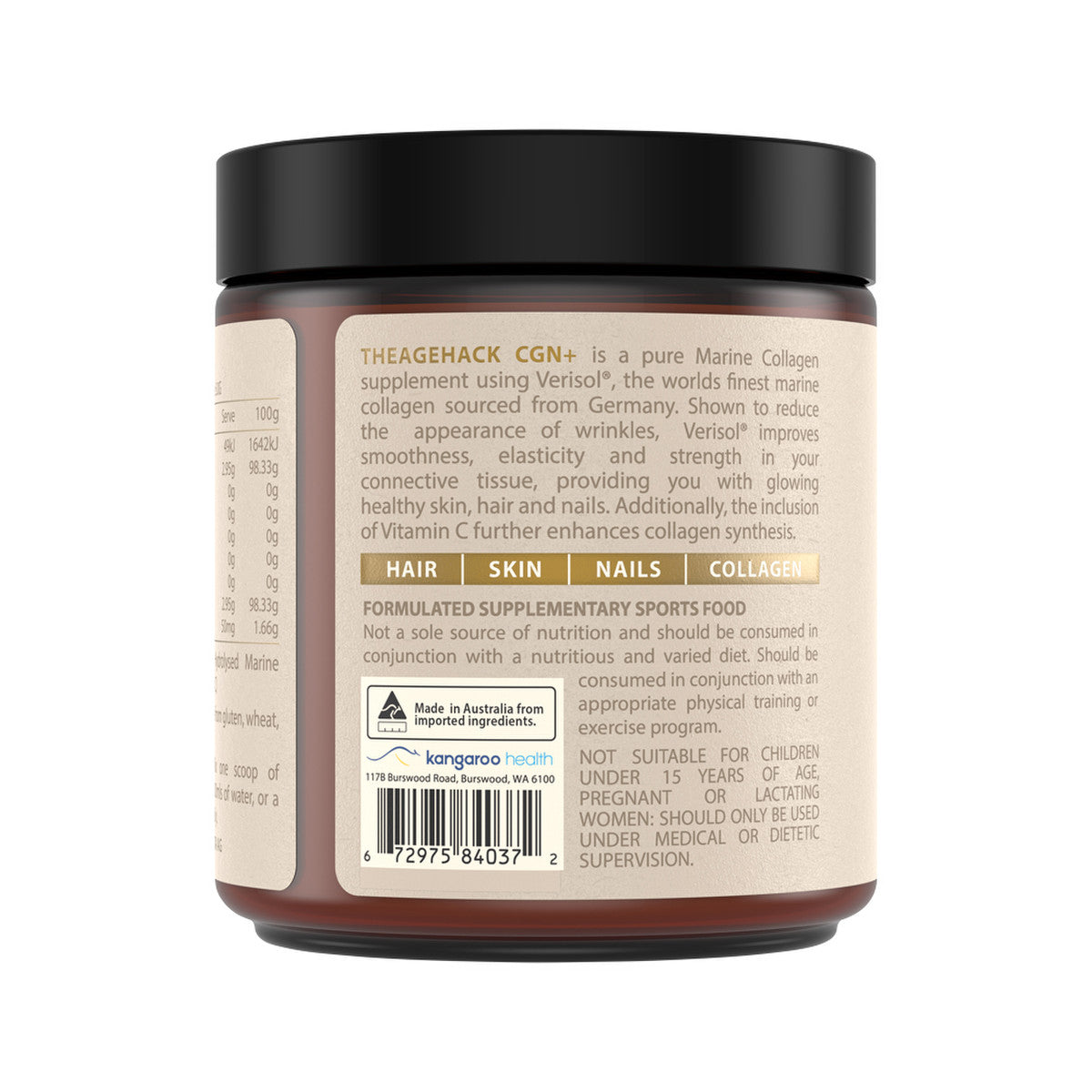 Theagehack CGN+ Marine Collagen + Vitamin C 90g - Cutprice Online