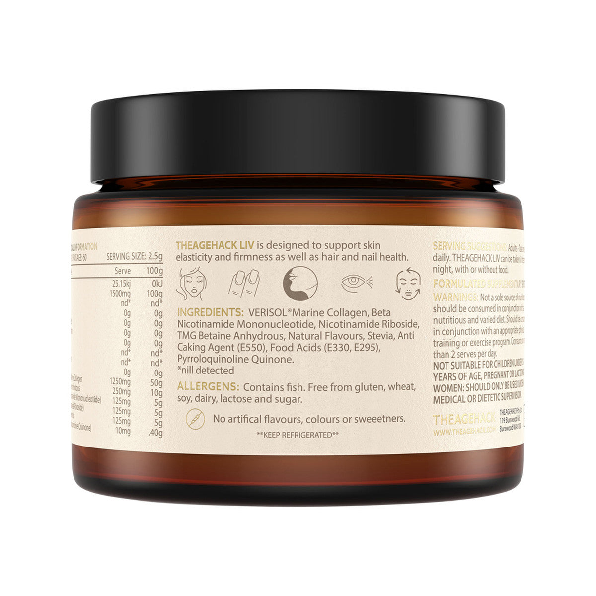 Theagehack LIV Natural Berry Flavour 150g - Cutprice Online