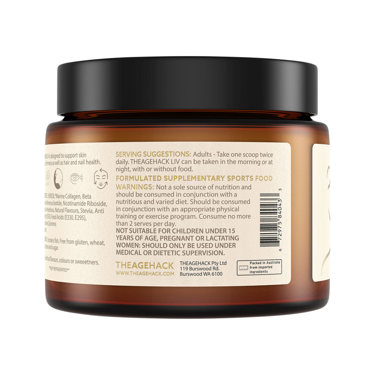 Theagehack LIV Natural Berry Flavour 150g - Cutprice Online