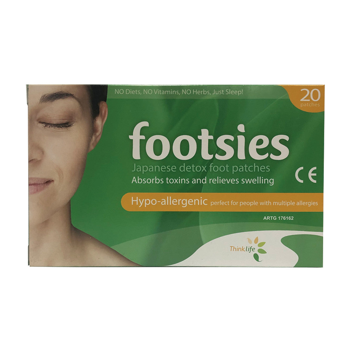 Footsies By Thinklife (Japanese Foot Patches) Hypo-Allergenic Patches x 20 Pack - Cutprice Online