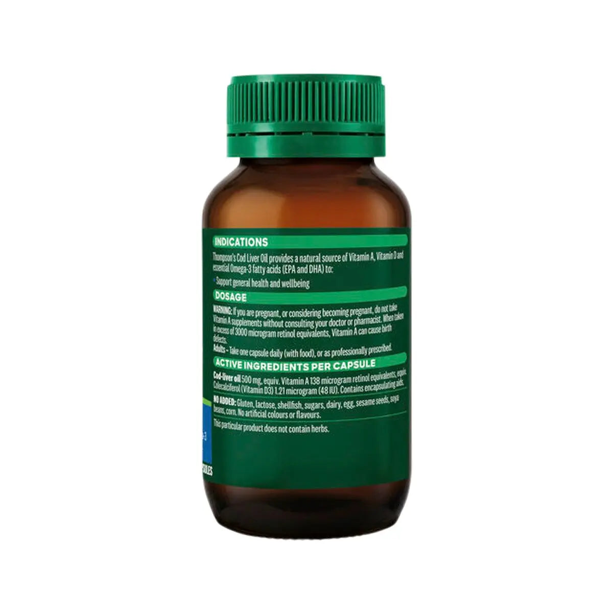 Thompson's Cod Liver Oil 100 Capsules THOMPSON'S