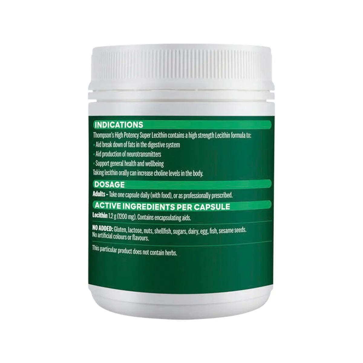 Thompson's High Potency Super Lecithin 200 Capsules THOMPSON'S