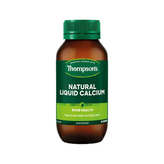 Thompson's Natural Liquid Calcium 60 Capsules New Formula THOMPSON'S