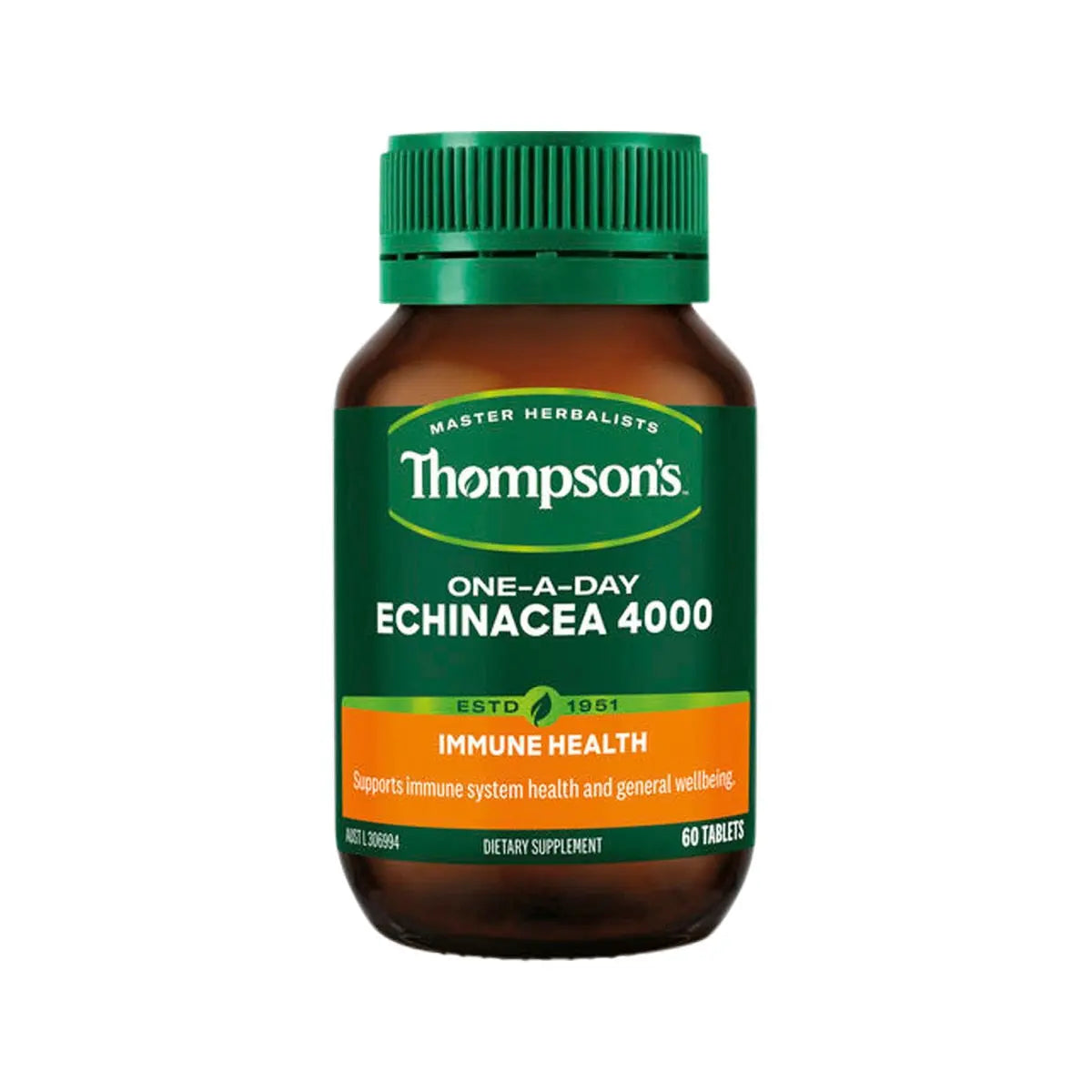 Thompson's One-a-day Echinacea 4000mg 60 Tablets THOMPSON'S