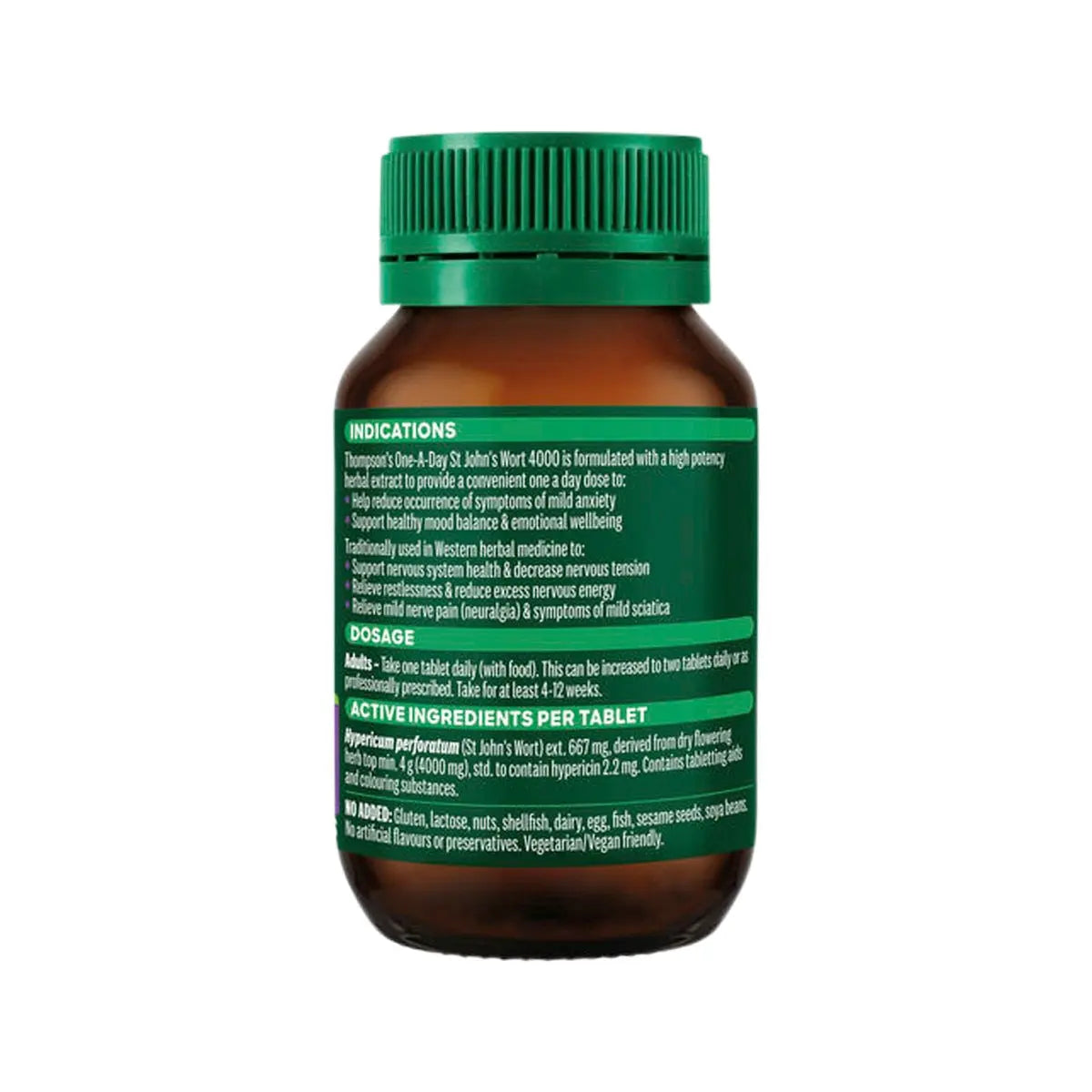 Thompson's One-a-day St. Johns Wort 4000mg 60 Tablets THOMPSON'S