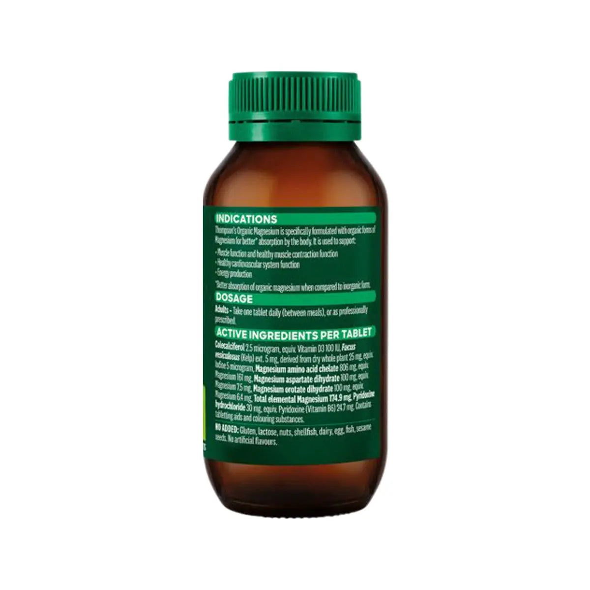 Thompson's Organic Magnesium 50 Tablets THOMPSON'S