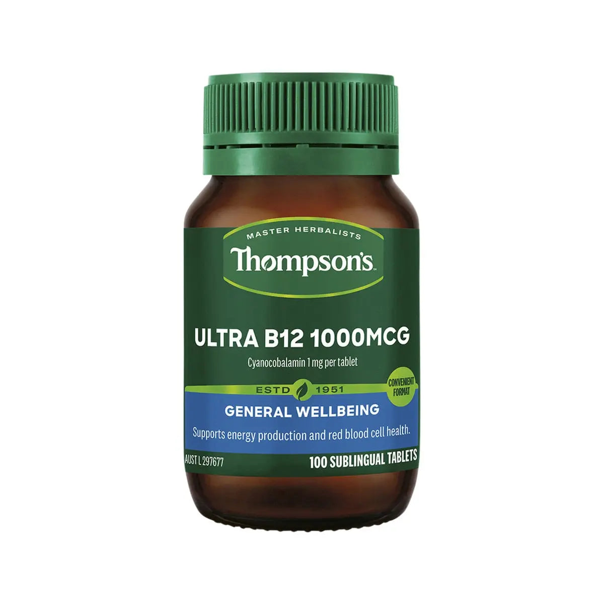 Thompsons Ultra B12 1000mcg 100 Tablets THOMPSON’S