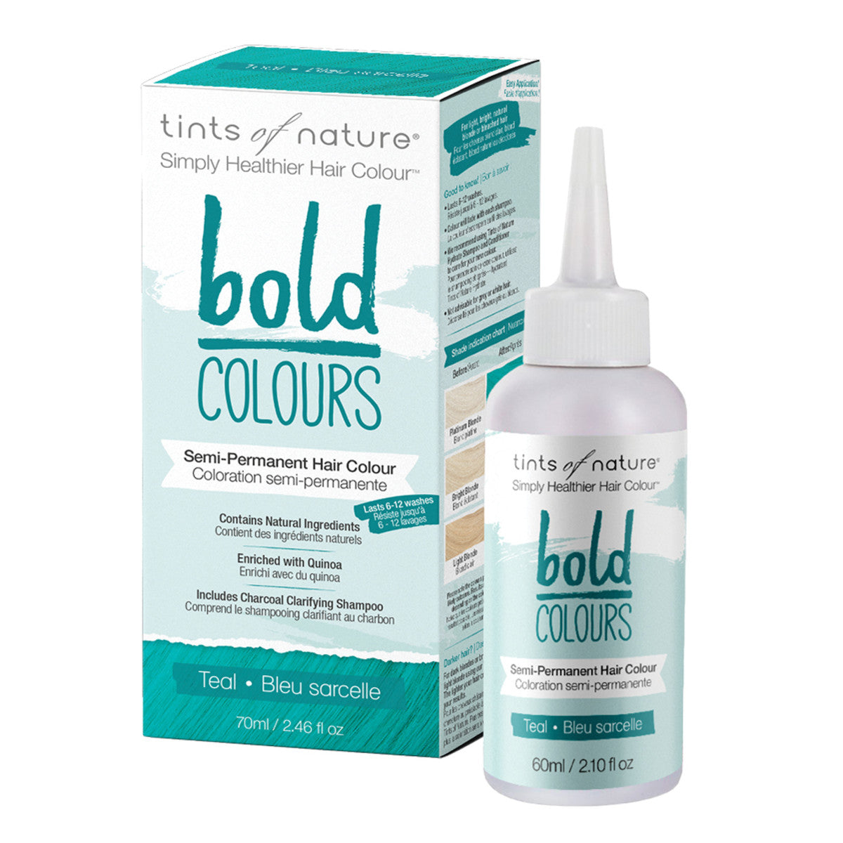 Tints of Nature Bold Colours (Semi-Permanent Hair Colour) Teal 70ml - Cutprice Online