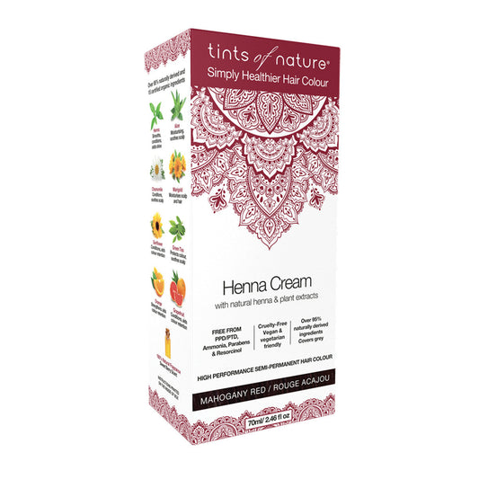 Tints of Nature Henna Cream (Semi-Permanent Hair Colour) Mahogany Red 70ml - Cutprice Online