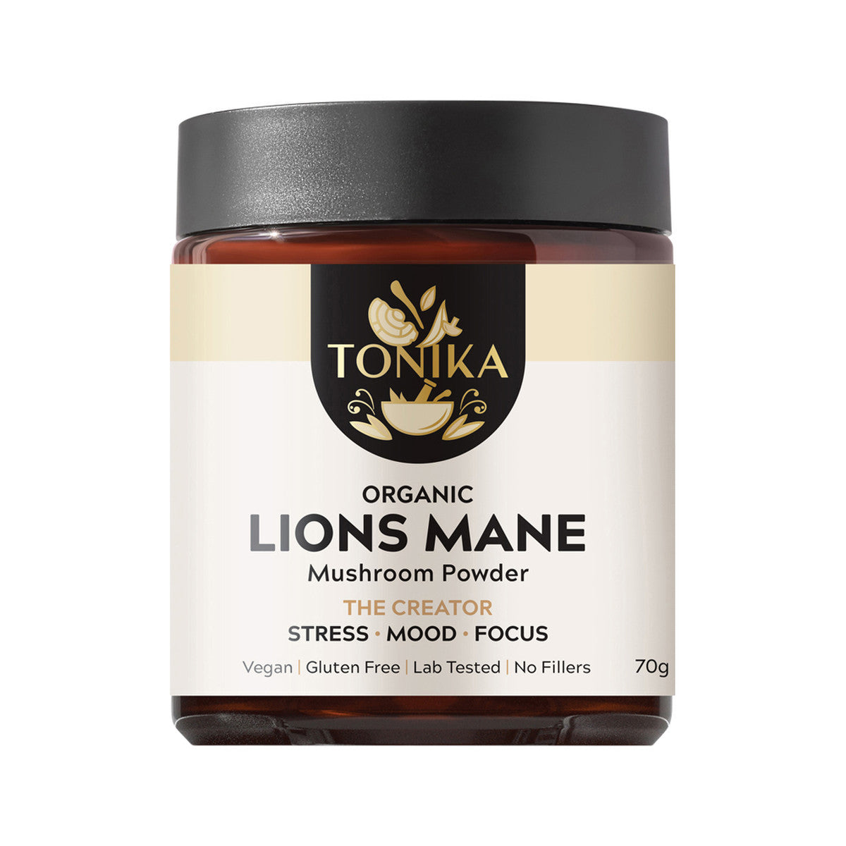 Tonika 100% Organic Mushroom Powder Lion's Mane 90g - Cutprice Online