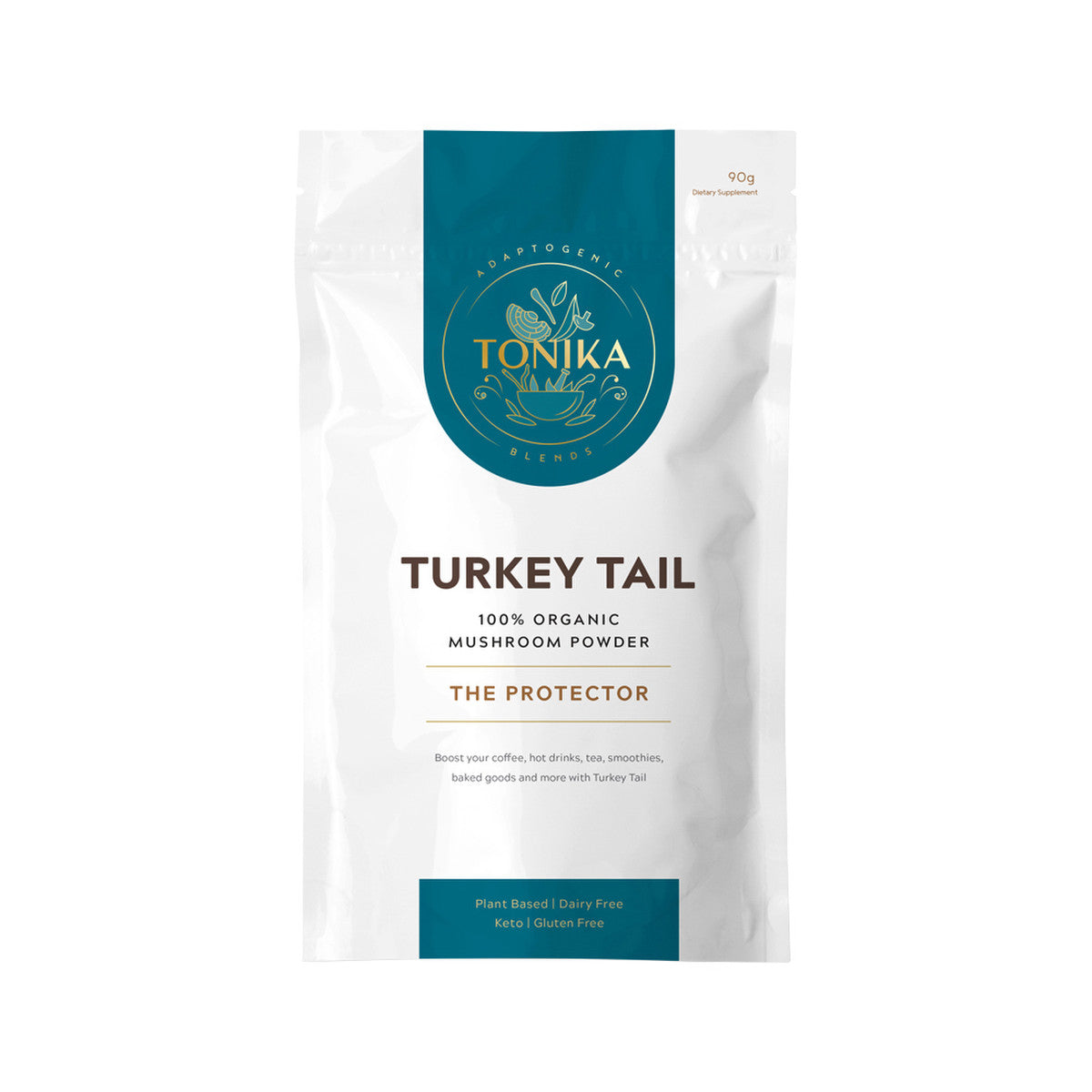 Tonika 100% Organic Mushroom Powder Turkey Tail 90g - Cutprice Online