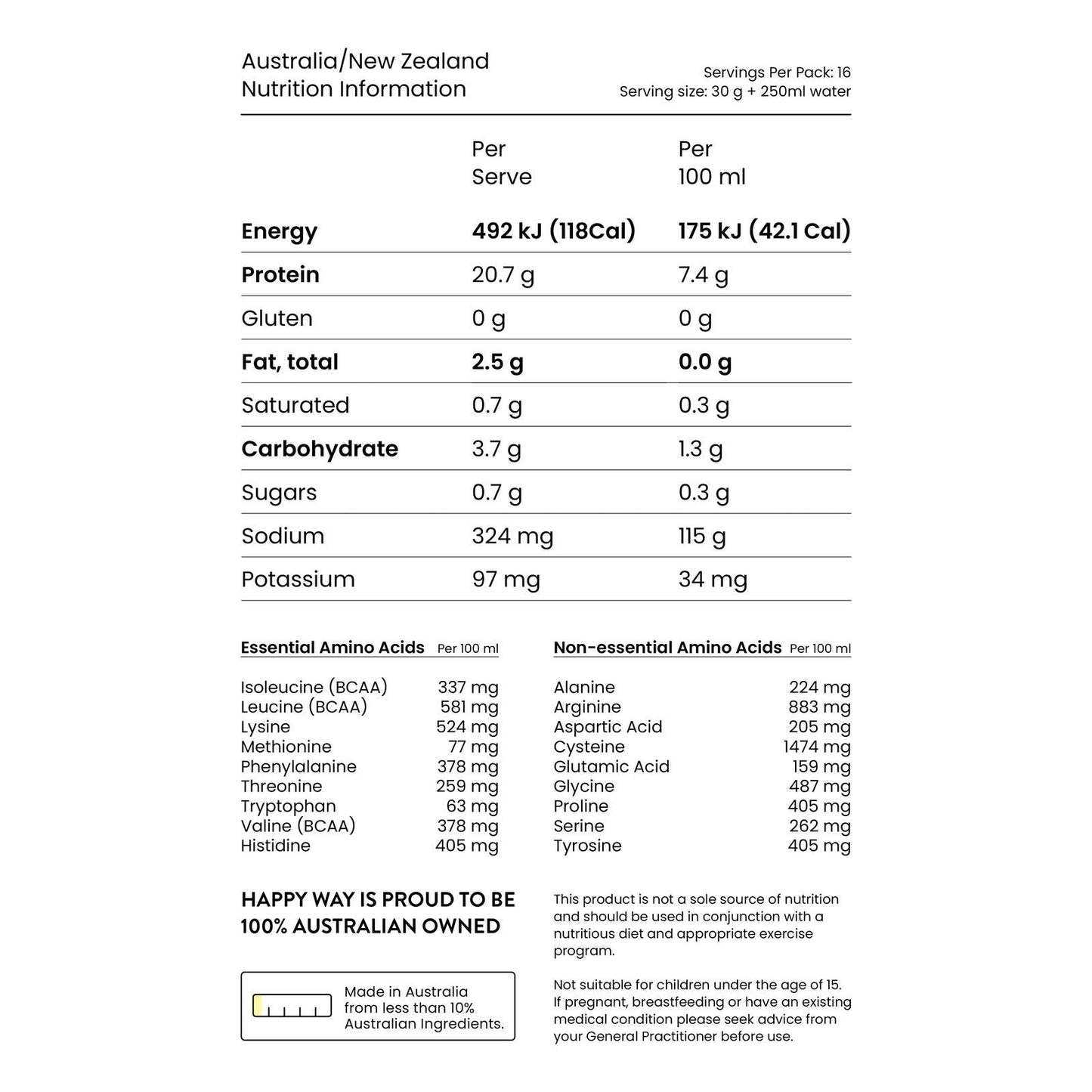 HAPPY WAY Ashy Bines Vegan Protein Powder Triple Choc Fudge 500g - Cutprice Online