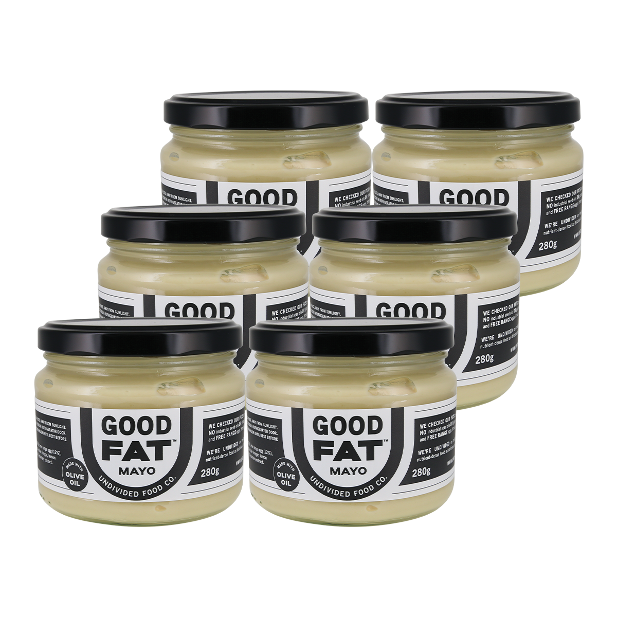 Undivided Food Co. Good Fat Mayonnaise 280g x 6 Pack