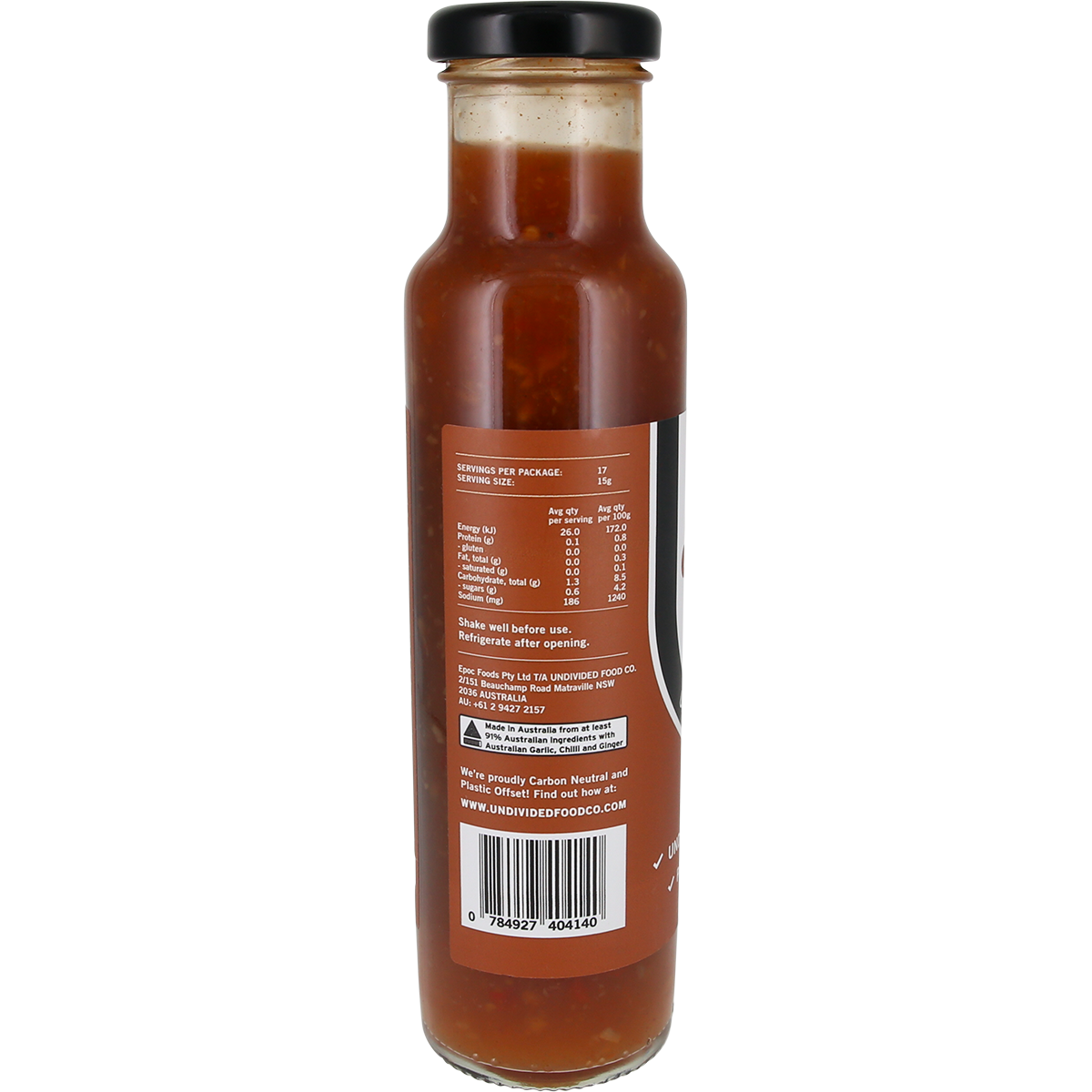 Undivided Food Co. Good Sauce Sweet Chilli 260g x 12 Pack