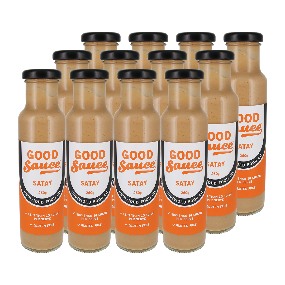 Undivided Food Co. Good Sauce Satay 260g x 12 Pack
