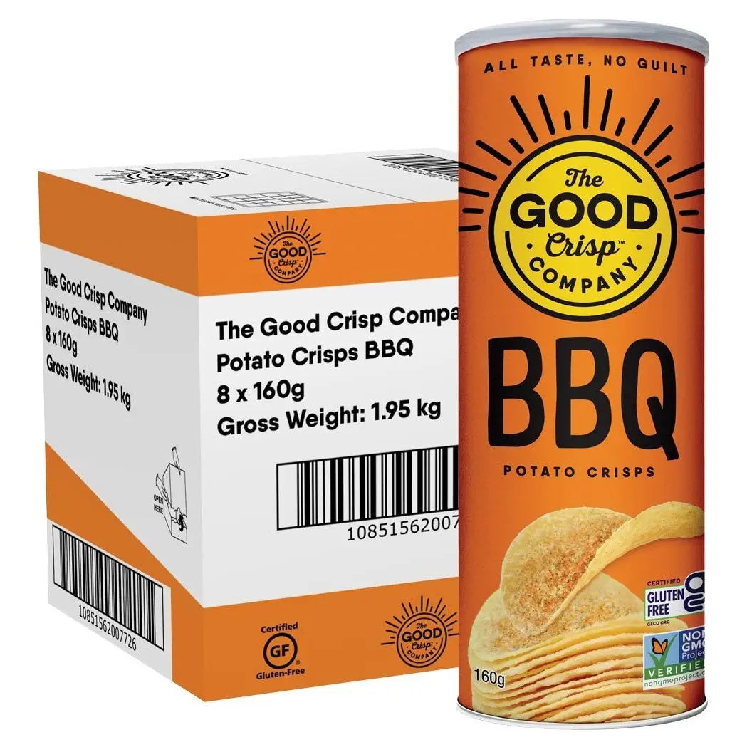 THE GOOD CRISP COMPANY Potato Crisps Barbecue 8x160g THE GOOD CRISP COMPANY