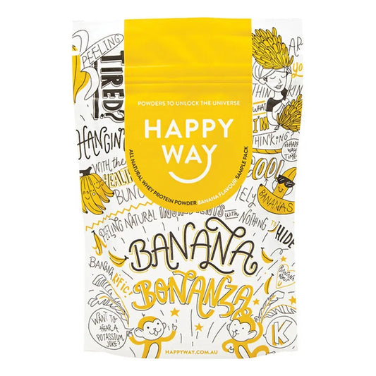 Happy Way Whey Protein Powder Banana 60g 6PK HAPPY WAY