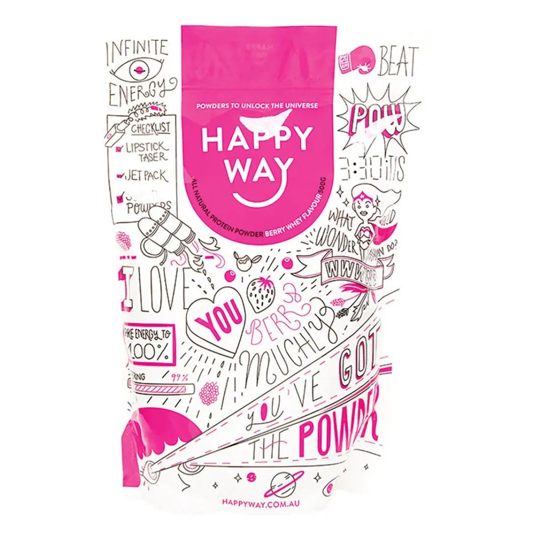Happy Way Whey Protein Powder Berry 500g HAPPY WAY