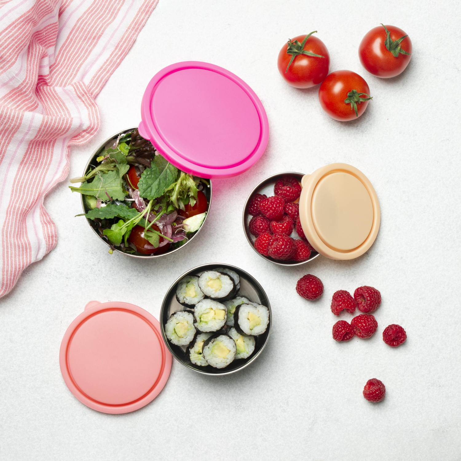 EVER ECO Stainless Steel Round Containers Rise Leak Resistant 3pk - Cutprice Online