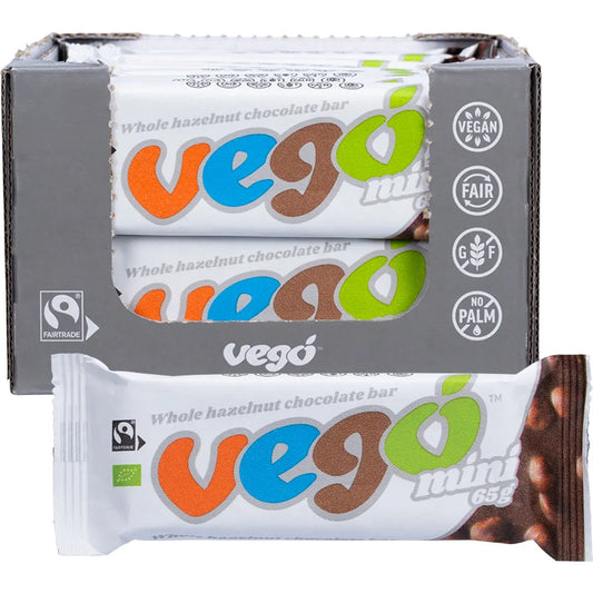 VEGO Whole Hazelnut Chocolate Bar Mini 20x65g VEGO