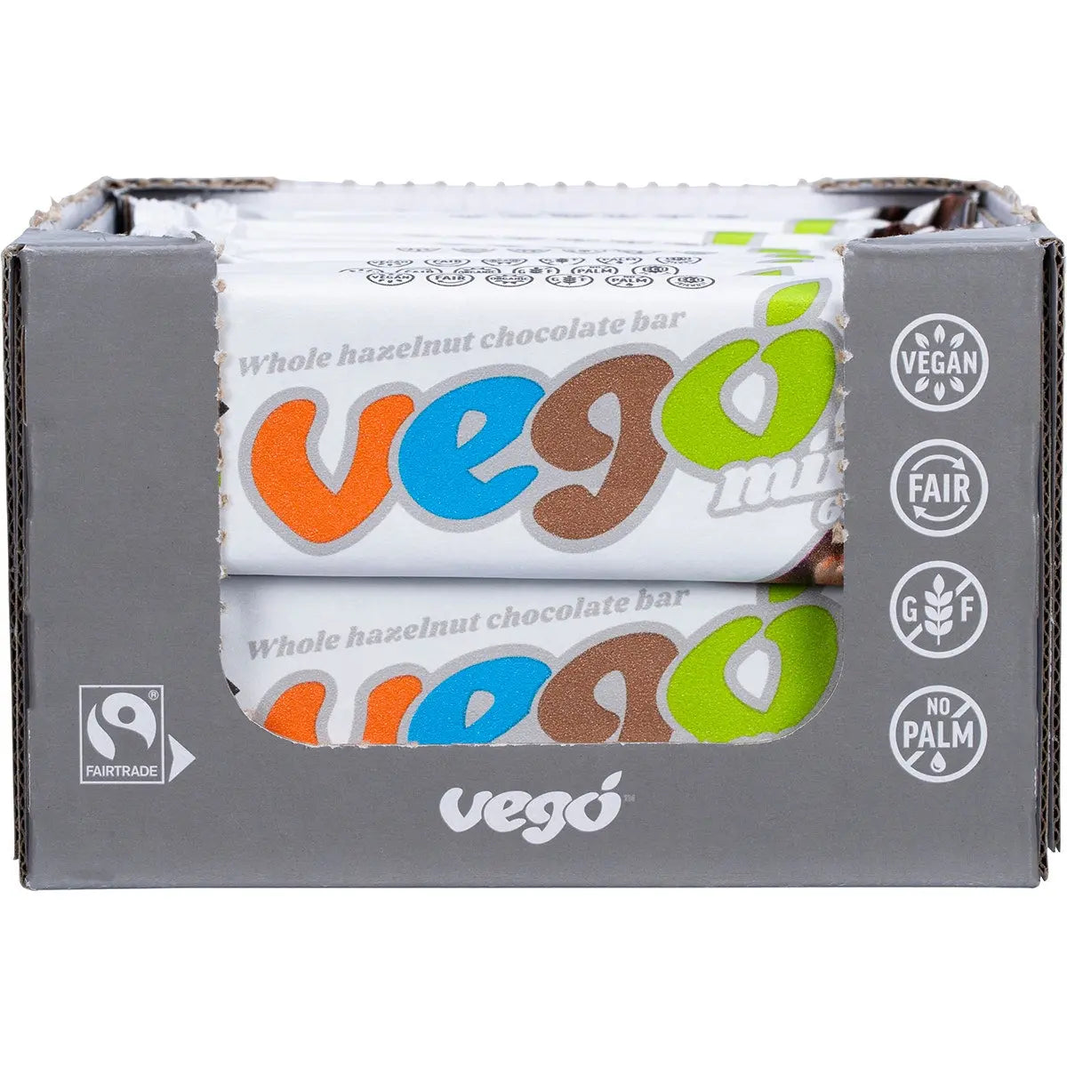 VEGO Whole Hazelnut Chocolate Bar Mini 20x65g VEGO
