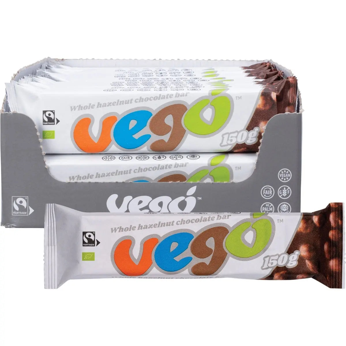 Vego Whole Hazelnut Chocolate Bar 20x150g VEGO