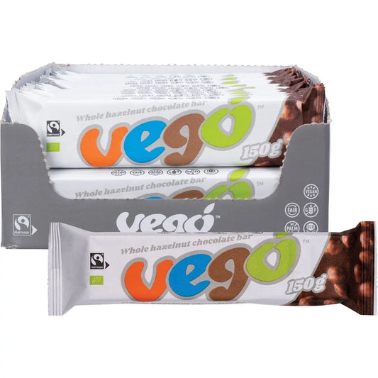 Vego Whole Hazelnut Chocolate Bar 20x150g VEGO