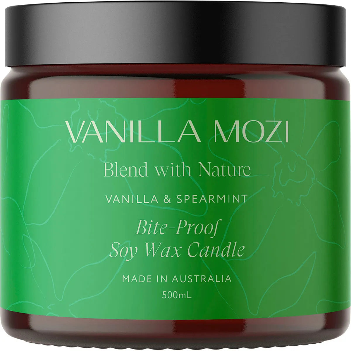 VANILLA MOZI Outdoor Soy Wax Candle Spearmint and Vanilla 500ml vanilla mozi