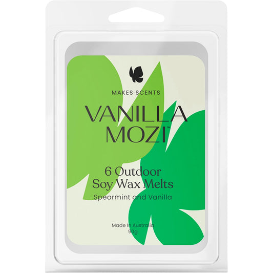 Vanilla Mozi Bite-Proof Soy Wax Melts Vanilla & Spearmint 6pk Vanilla Mozi