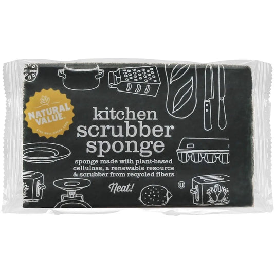 NATURAL VALUE Kitchen Scrubber Sponge 1 NATURAL VALUE