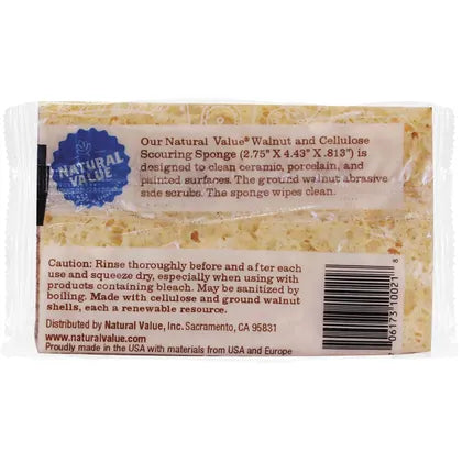 NATURAL VALUE Walnut Scrubber Sponge 1 - Cutprice Online