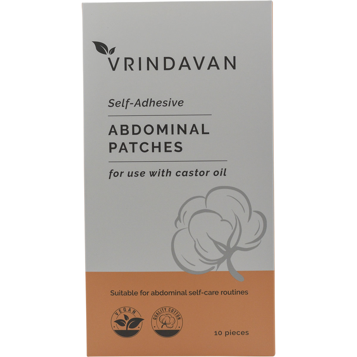 Vrindavan Self-Adhesive Abdominal Castor Oil Patches 10 Pack