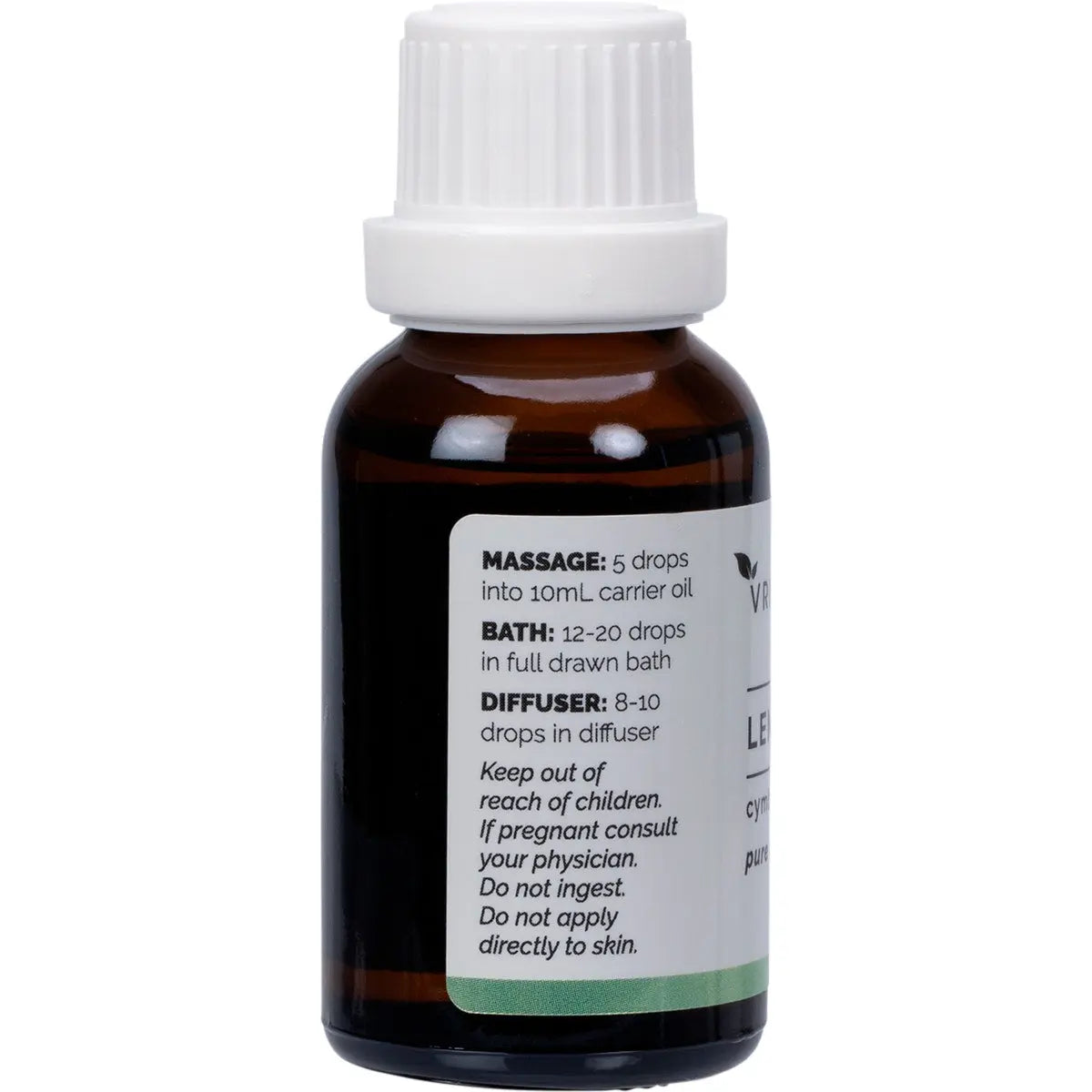 VRINDAVAN Essential Oil (100%) Lemongrass 25ml VRINDAVAN