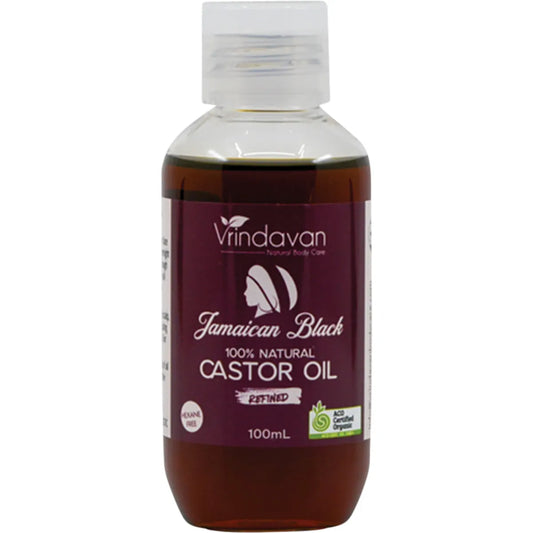 VRINDAVAN 100% Natural Jamaican Black Castor Oil 100ml - Cutprice Online