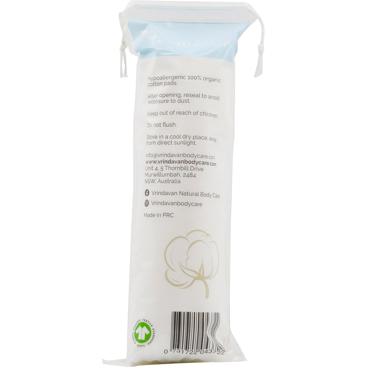 Vrindavan Organic Cotton Pads 100pcs - Cutprice Online